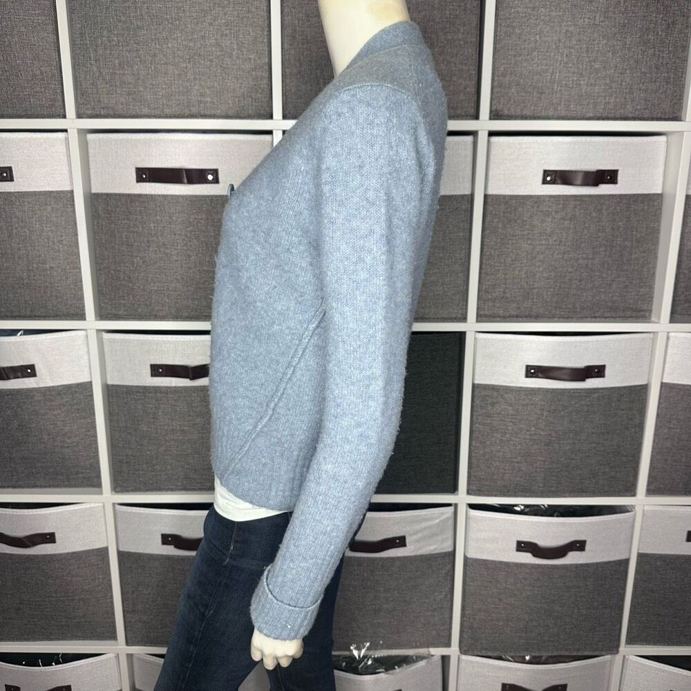 ALLSAINTS Rufa Wool Blend Cardigan In Blue Smoke Size XS - Picture 12 of 13